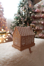 Load image into Gallery viewer, Long Brown Gingerbread House Stocking Holder - PRE ORDER (7215566454850)