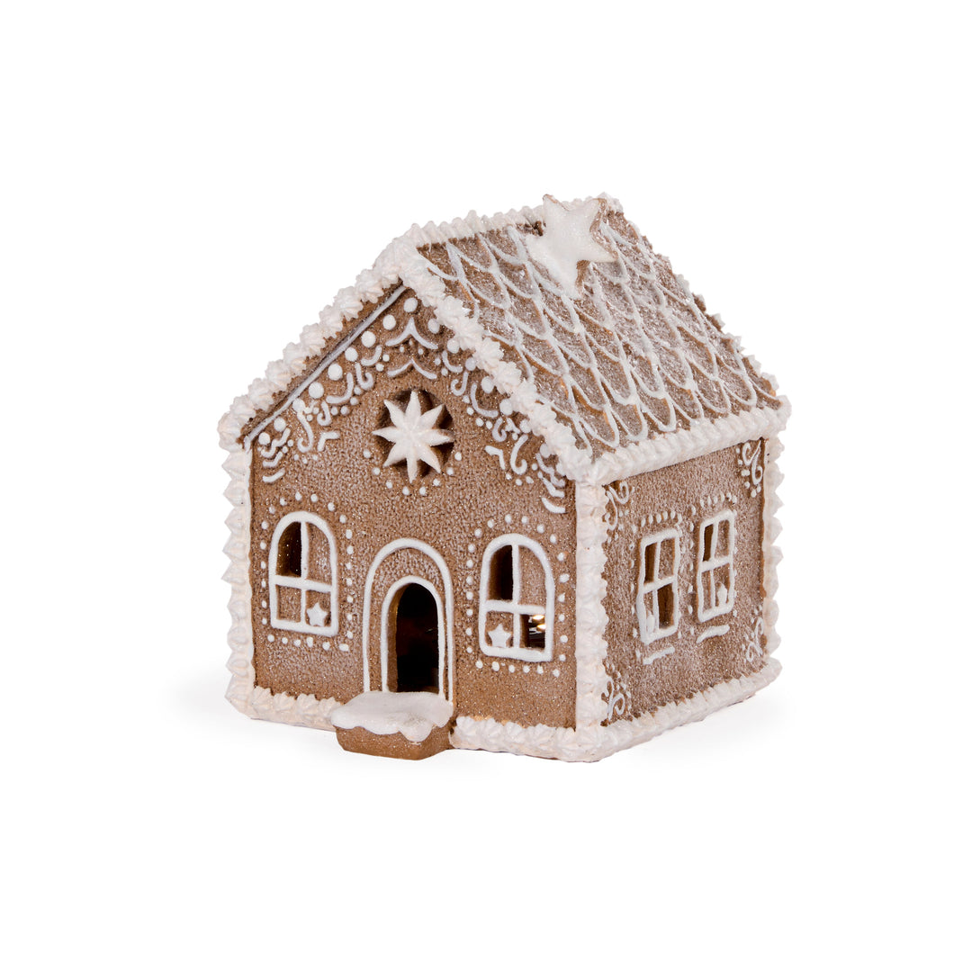 Led Snow Dusted Gingerbread Cottage (7356471377986)