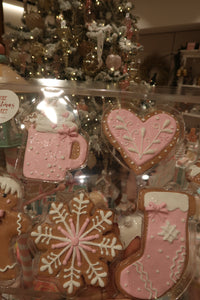 Pink Gingerbread Ornament Set of 7 (7215559802946)