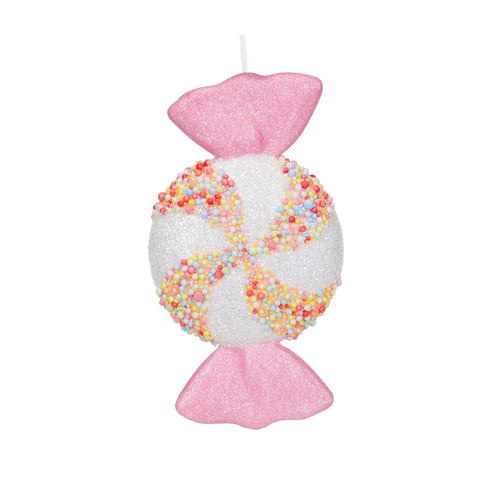 Xl Pale Pink Wrapped Lolly Ornament (7356471803970)