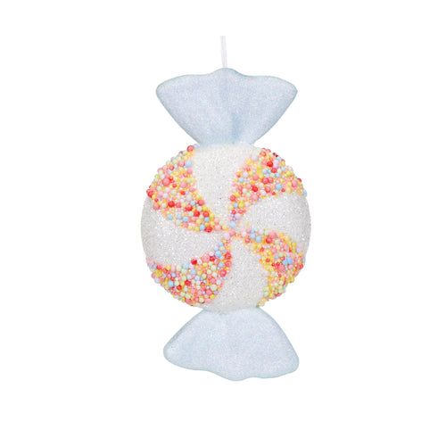 Xl Pale Blue Wrapped Lolly Ornament (7356471836738)