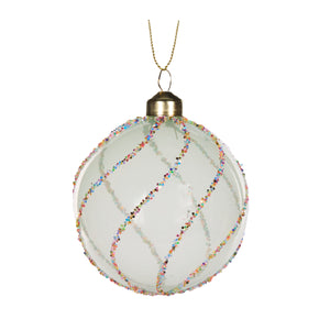 Blue Sprinkles Swirl Bauble Hanging (7364624613442)