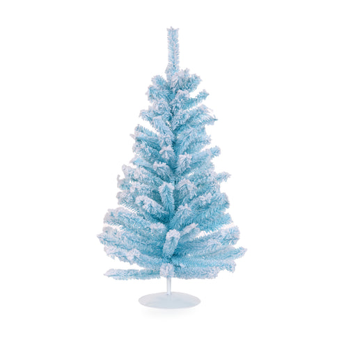 Pastel Blue Flocked Tabletop Tree (7348300939330)