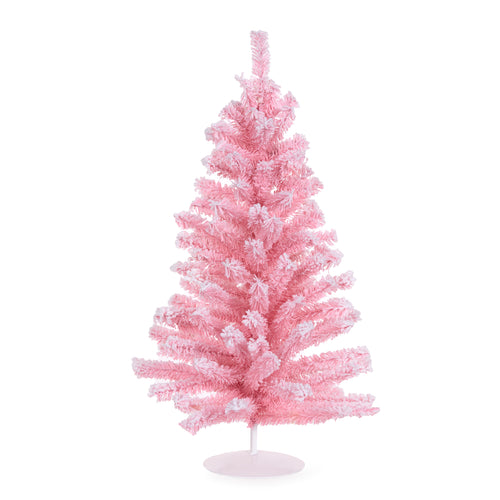 Pastel Pink Flocked Tabletop Tree (7348301529154)