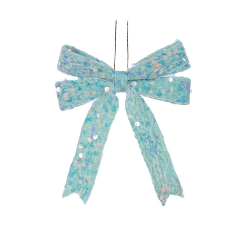 Blue Sequin Bow Hanging (7356472688706)