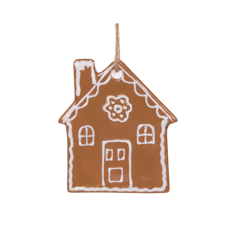 Ceramic Gingerbread House Hanging (7388053241922)