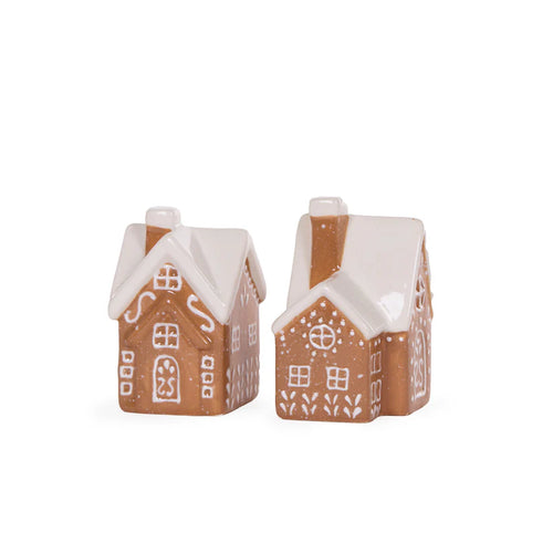 Ceramic Gingerbread Salt and Pepper Shakers (7388053635138)