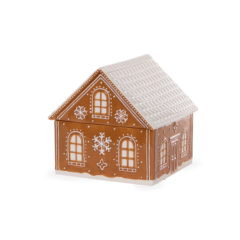 Ceramic Gingerbread House Cookie Jar (7388053209154)