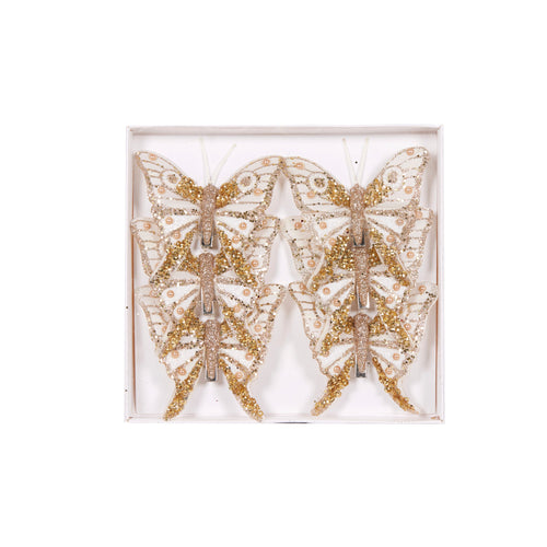 Set/6 Mini Gold Butterfly Clips (7364626841666)