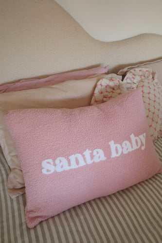 Pink Santa Baby Lumbar Cushion - PRE ORDER (7215563178050)