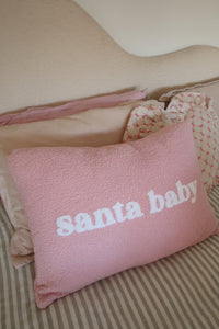 Pink Santa Baby Lumbar Cushion - PRE ORDER (7215563178050)