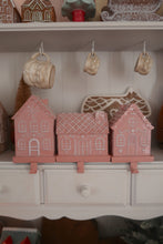 Load image into Gallery viewer, Tall Pink Gingerbread House Stocking Holder (7215567503426)