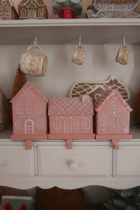 Tall Pink Gingerbread House Stocking Holder (7215567503426)