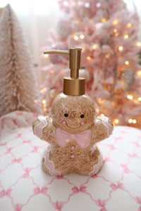 PINK Gingerbread Man Soap Dispenser - PRE ORDER (7215560196162)