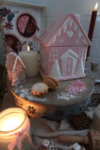 Pink Gingerbread House Cookie Jar - PRE ORDER (7296258506818)