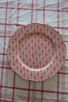 Large Pink Bows Stripe Plate - PRE ORDER (7296261488706)