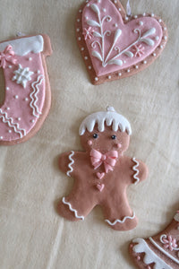 Pink Gingerbread Ornament Set of 7 - PRE ORDER (7215559802946)