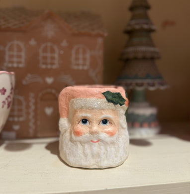 TJ3354 - PINK Holly Jolly Santa Bucket Small (7388101050434)