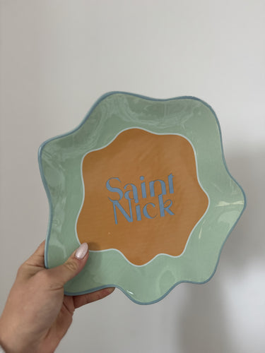 SECONDS SALE - Santa Nick Plate (7348342489154)