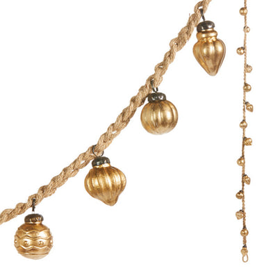 G4300720 - 6' Gold Ornament Rope Garland (7360718045250)