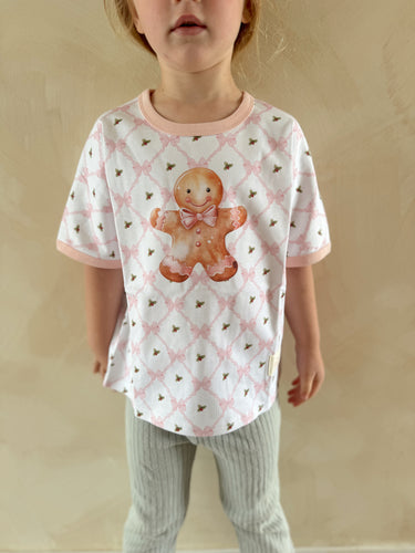 Kids Gingerbread Bows Tee (7232186220610)