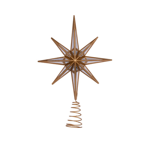 8 Point Copper Mirrored Tree Star Topper (7373763739714)