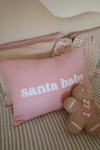 Load image into Gallery viewer, Small Gingerbread Man with Pink Bows Cushion - PRE ORDER (7215564587074)