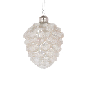 White Pinecone Bauble (6960285941826)