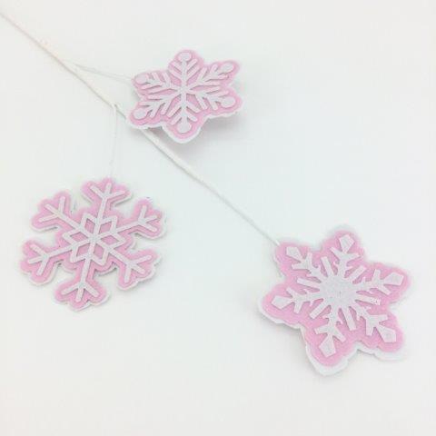 MG184 - Pink White 3 Snowflake Spray (7368876785730)