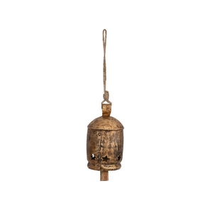 Metal Bell on Jute Rope with Star Cut-Outs (7374736195650)