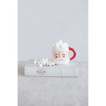 Load image into Gallery viewer, Hand-Painted Stoneware Santa Mug, Red and White (7374738260034)