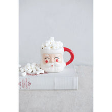 Load image into Gallery viewer, Hand-Painted Stoneware Santa Mug, Red and White (7374738260034)