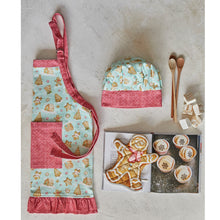 Load image into Gallery viewer, 24&quot;L x 20&quot;W Cotton Child Apron w/ Pocket, Ruffle, Chef Hat &amp; Hot Mitt, Set of 3 (7374743404610)