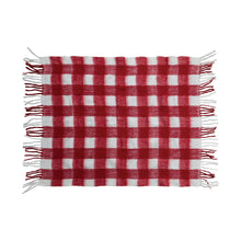 Load image into Gallery viewer, 60&quot;L x 50&quot;W Woven Acrylic Throw w/ Fringe, Red &amp; White Plaid (7374743765058)