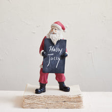 Load image into Gallery viewer, Resin Santa w/ Chalkboard, Red, White &amp; Black © (7374746583106)