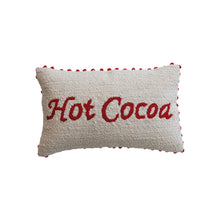 Load image into Gallery viewer, 20&quot;L x 12&quot;H Cotton Blend Tufted Lumbar Pillow w/ Pom Pom Trim (7374755889218)