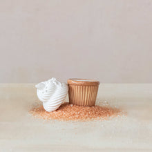 Load image into Gallery viewer, Ceramic Cupcake Shaped Salt &amp; Pepper Shakers w/ Embossed Holly, Set of 2 (7374757953602)