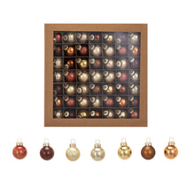 Load image into Gallery viewer, Glass Ball Ornaments, Brown &amp; Gold Finish, Boxed Set of 49 (7374758510658)