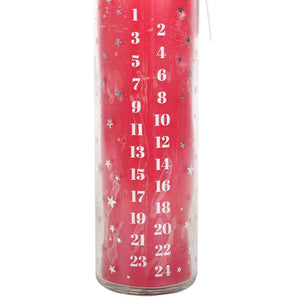 Red Vanilla Christmas Advent Tube Candle (7330222768194)