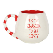 Load image into Gallery viewer, Cosy Season Rounded Christmas Mug (UK Spelling) (7330221654082)