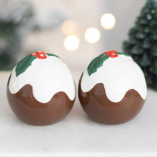 Load image into Gallery viewer, Christmas Pudding Salt and Pepper Shakers (7330221883458)