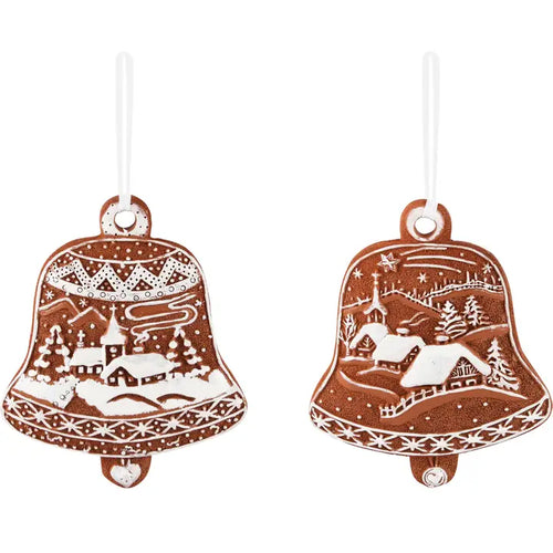 Gingerbread Bell Ornament Assorted (7328361578562)