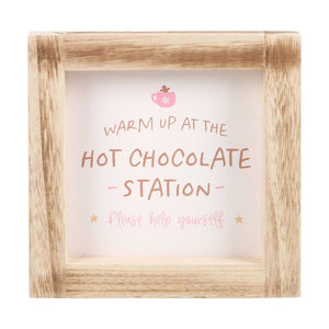 Christmas Hot Chocolate Station Wooden Frame Sign (7330222342210)