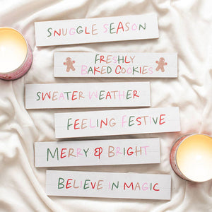 Set of 36 Christmas Block Signs on Display (7330227552322)