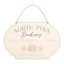 Load image into Gallery viewer, North Pole Bakery Hanging Christmas Sign (7330221981762)