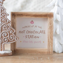 Load image into Gallery viewer, Christmas Hot Chocolate Station Wooden Frame Sign (7330222342210)