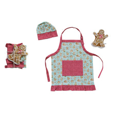 Load image into Gallery viewer, 24&quot;L x 20&quot;W Cotton Child Apron w/ Pocket, Ruffle, Chef Hat &amp; Hot Mitt, Set of 3 (7374743404610)