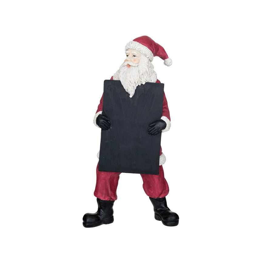 Resin Santa w/ Chalkboard, Red, White & Black © (7374746583106)