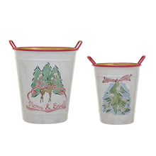 Load image into Gallery viewer, Metal Buckets w/ Handles, Set of 2 © (7374755627074)