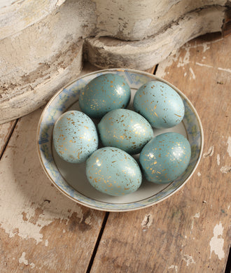 LC7039 - Small Aqua Eggs Set of 6 (4778930667586)